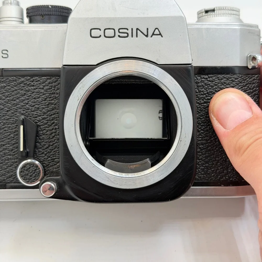 Cosina 4000S 35mm SLR Film Camera with Cosinon Auto 35mm f2.8 Lens Made in Japan